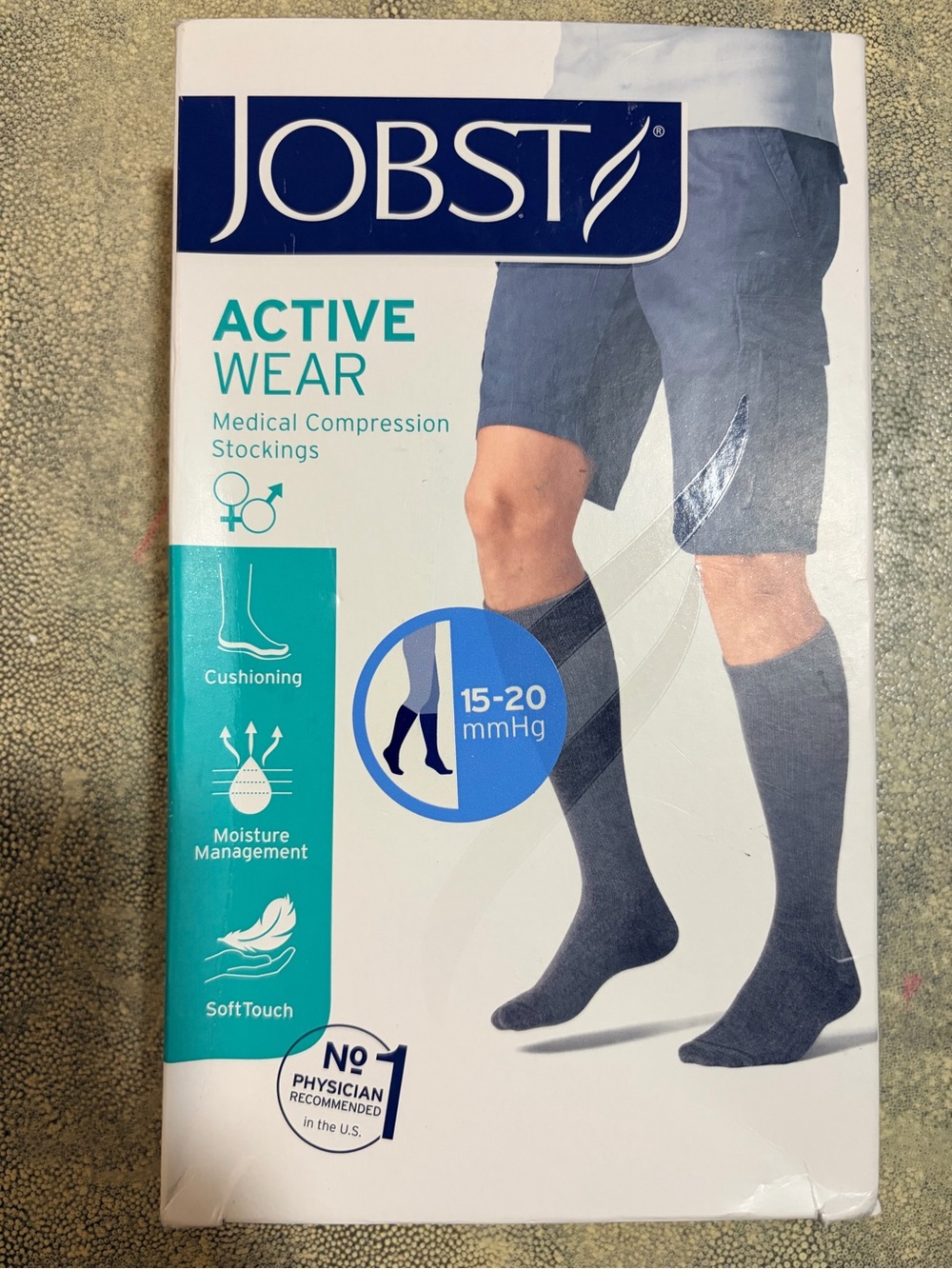 ActiveWear Men's Medical Compression Knee-High Socks - Charcoal